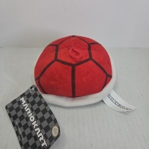 Mario Kart Plush Red Turtle Shell New. Official. Soft. Small 5" x 4"
